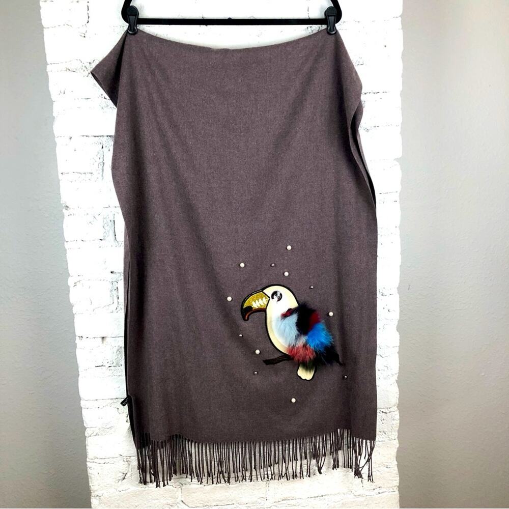 Toucan Bird Appliqué Scarf